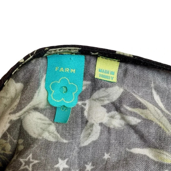 Farm Rio Charcoal Floral Star Boho Kimono Jacket One Size - Picture 14 of 14